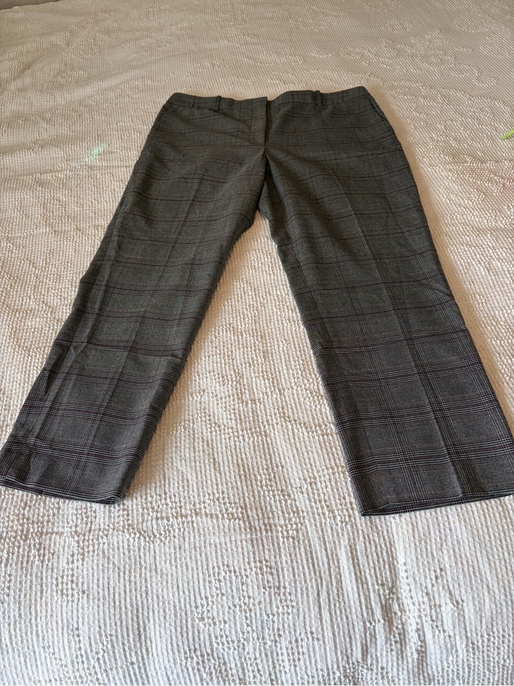 DKNY Women’s Dark Gray Plaid Trousers Dress Pants Size 14